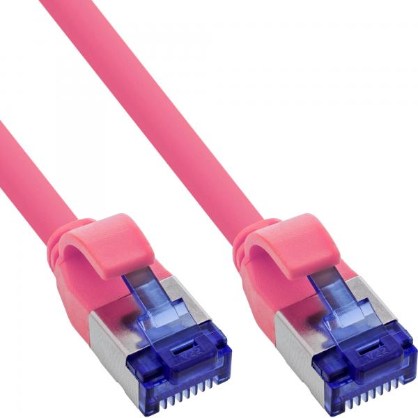 Cavo Patch Inline Slim - Cat.6a - S/ftp - Tpe (lszh) Flessibile - Poe - Magenta - 25 M