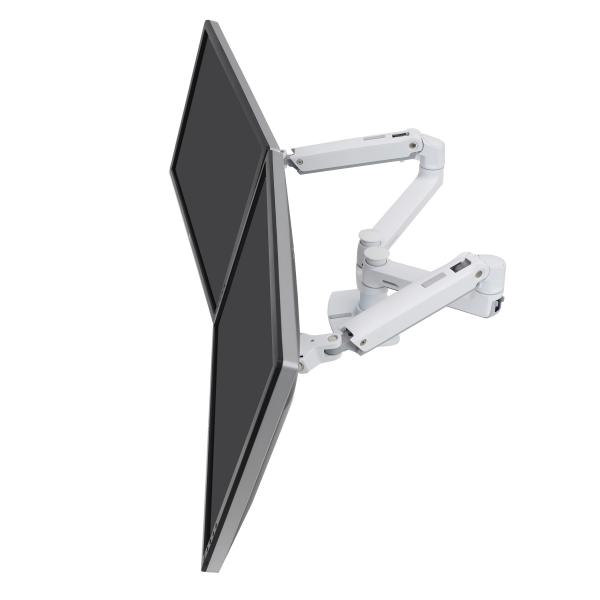 Ergotron Lx Dual SidE-BY-Side Arm - Befestigungskit (spannbefestigung Für Tisch, Stange, 2 Gelenkarme, 2 Erweiterungsklammern, T-Halterung, Basis)
