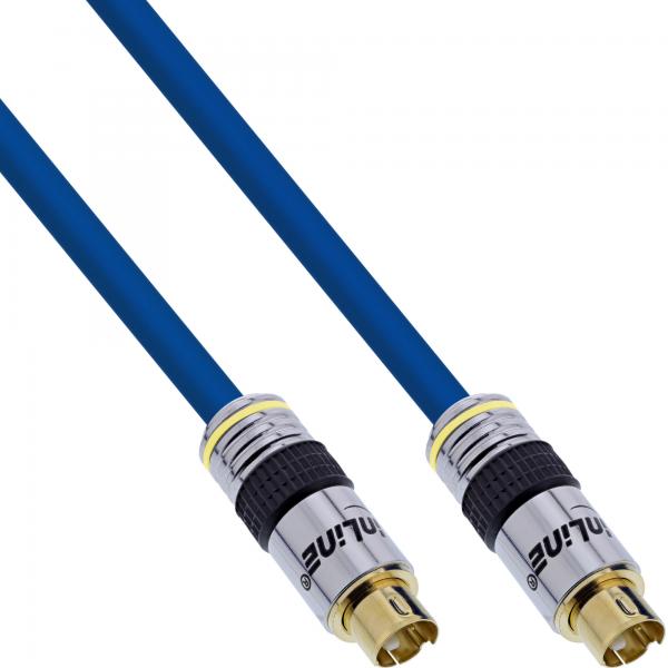Inline S-Vhs Kabel - Premium - Vergoldete Stecker - 4pol Mini Din St / St - 0,5m