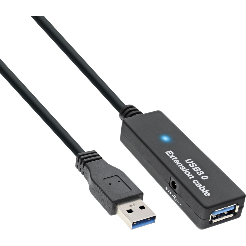 Inline Usb 3.2 Gen.1 AktiV-Verlängerung - Stecker A An Buchse A - Schwarz - 20m