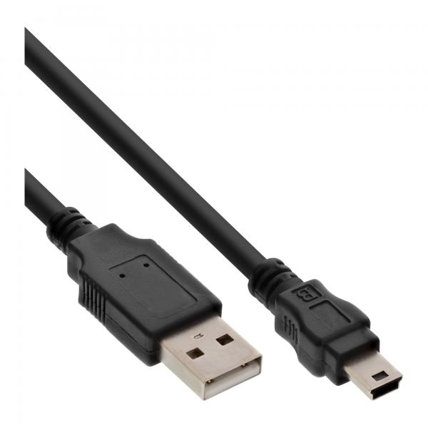 Inline Usb 2.0 MinI-Kabel - Usb A St An MinI-B St (5pol.) - Schwarz - 5m