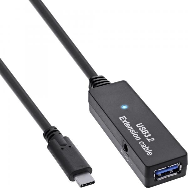 Inline Usb 3.2 Gen.1 AktiV-Verlängerung - UsB-C Stecker An UsB-A Buchse - 5m
