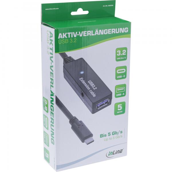 Inline Usb 3.2 Gen.1 AktiV-Verlängerung - UsB-C Stecker An UsB-A Buchse - 5m - Image 3