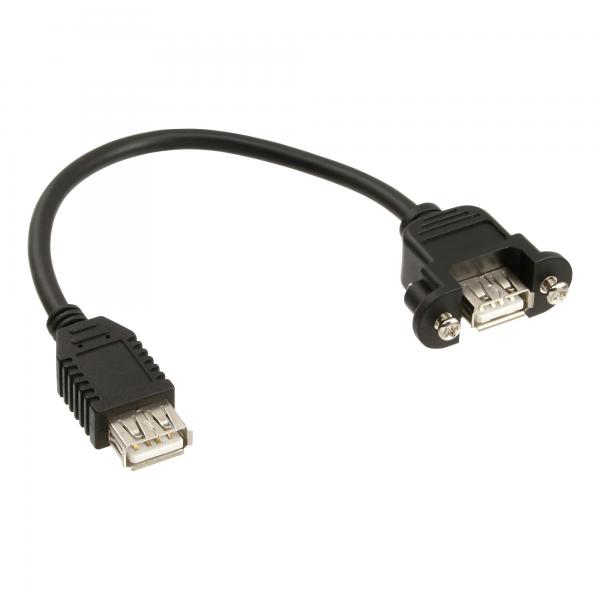 Inline Usb 2.0 Adapterkabel - Buchse A Auf Einbaubuchse A - 0,20m