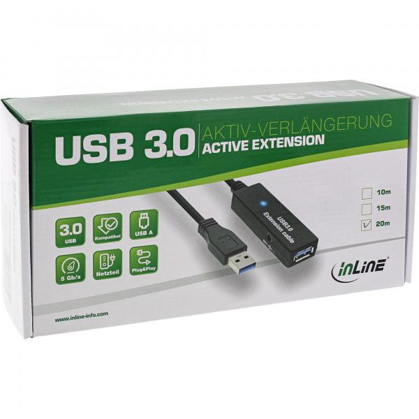 Inline Usb 3.2 Gen.1 AktiV-Verlängerung - Stecker A An Buchse A - Schwarz - 10m - Image 4