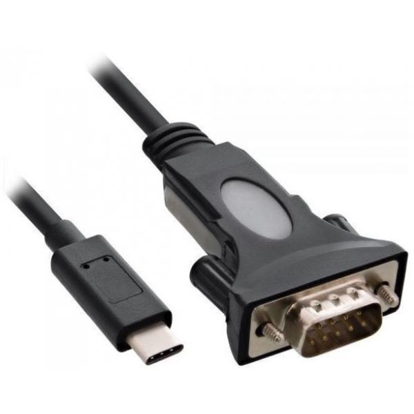 Inline Usb Zu Ser - Adapterkabel - UsB-C An 9pol Sub D Stecker - Mit 9-25pol Adap.
