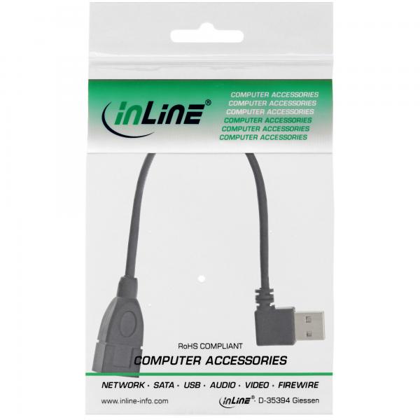Inline Smart Usb 2.0 Verlängerung Gewinkelt - St / Bu - Typ A - Schwarz - 0,2m - Image 4