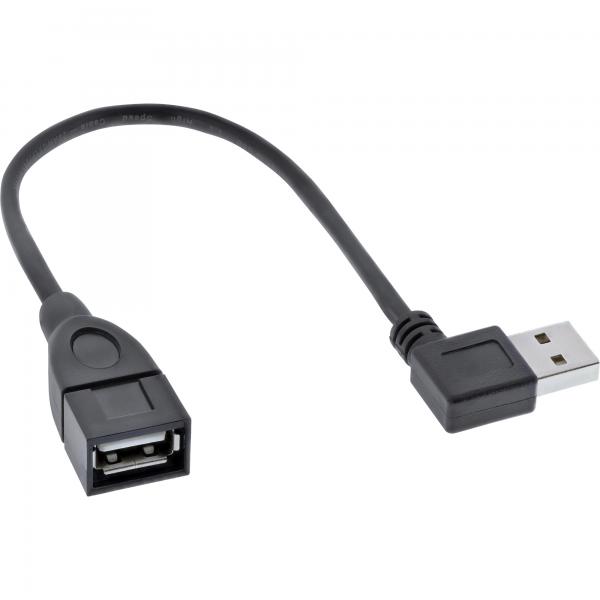 Inline Smart Usb 2.0 Verlängerung Gewinkelt - St / Bu - Typ A - Schwarz - 0,2m - Image 3