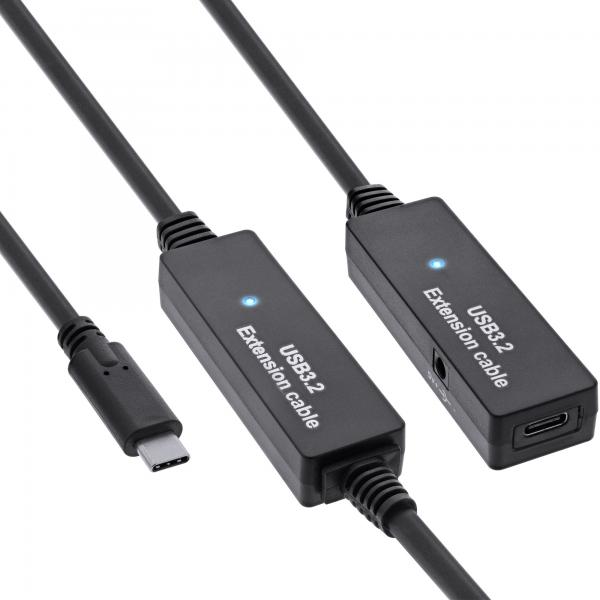 Inline Usb 3.2 Gen.1 AktiV-Verlängerung - UsB-C Stecker An UsB-C Buchse - 10m