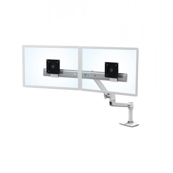 Ergotron Lx Desk Dual Direct Arm - Befestigungskit (gelenkarm, Spannbefestigung Für Tisch, 2 Drehgelenke, Befestigungsteile, Scharnier, Verlängerungs