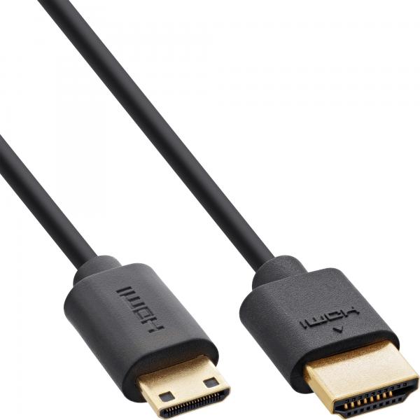 Inline Slim Ultra High Speed Hdmi Kabel - 8k4k - A St. / C St. (mini) - 0,5m