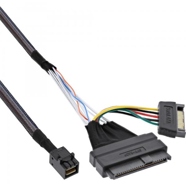 Inline U.2 Anschlusskabel - Ssd Mit U.2 (sfF-8639) An SfF-8643 + Strom - 0,75m