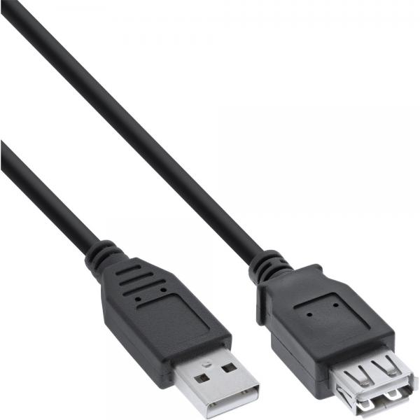 Inline Usb 2.0 Verlängerung - Stecker / Buchse - Typ A - Schwarz - 3m