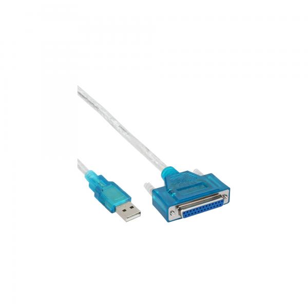 Inline Usb Zu 25pol Parallel - DruckeR-Adapterkabel - 1,8m