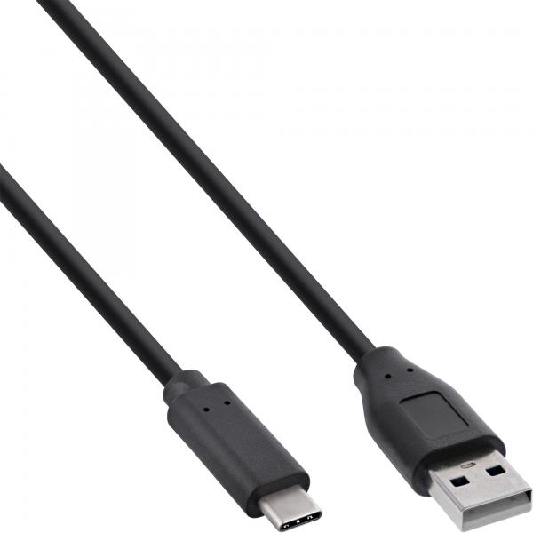Inline Usb 2.0 Kabel - UsB-C Stecker An A Stecker - Schwarz - 0,3m