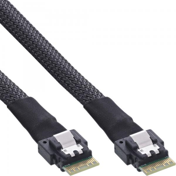 Inline Slim Sas Kabel - SfF-8654 4i Zu SfF-8654 4i - 24gb/s - 0,5m
