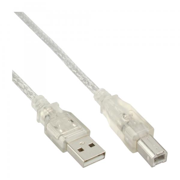 Inline Usb 2.0 Kabel - A An B - Transparent - 10m