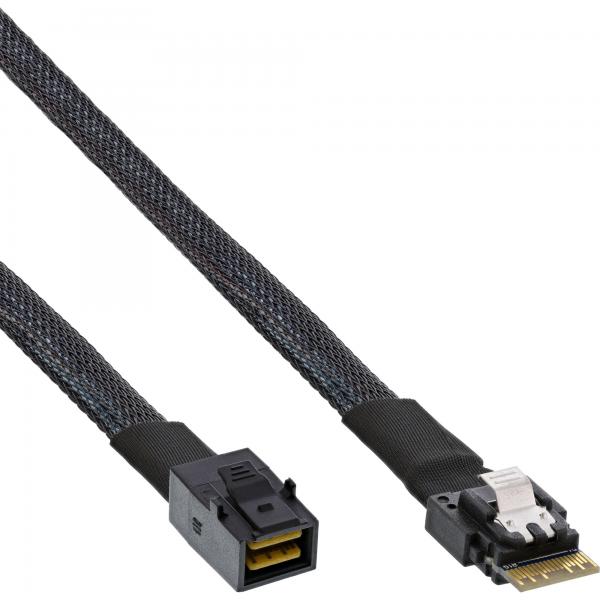 Inline Slim Sas Kabel - SfF-8654 4i Zu Mini Sas Hd SfF-8643 - 24gb/s - 1m