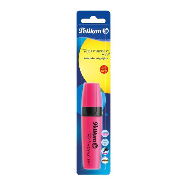 Pelikan Textmarker 490, 1 Stück(e), Pink, Pink, Tinte Auf Wasserbasis, Deutschland, Sichtverpackung