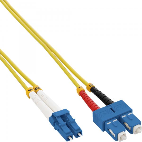 Cavo Duplex In Fibra Ottica Inline - Lc/sc - 9/125 µm - Os2 - 20 M