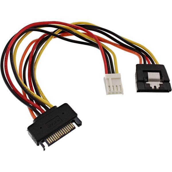 Cavo Adattatore Di Alimentazione Sata Inline - Sata Bu A Sata St + Connettore Da 8,89 Cm (3,5").