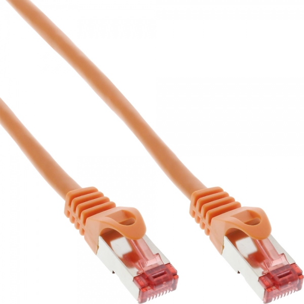 Cavo Patch Inline - S/ftp (pimf) - Cat.6 - 250 Mhz - Pvc - Rame - Arancione - 0,25 M