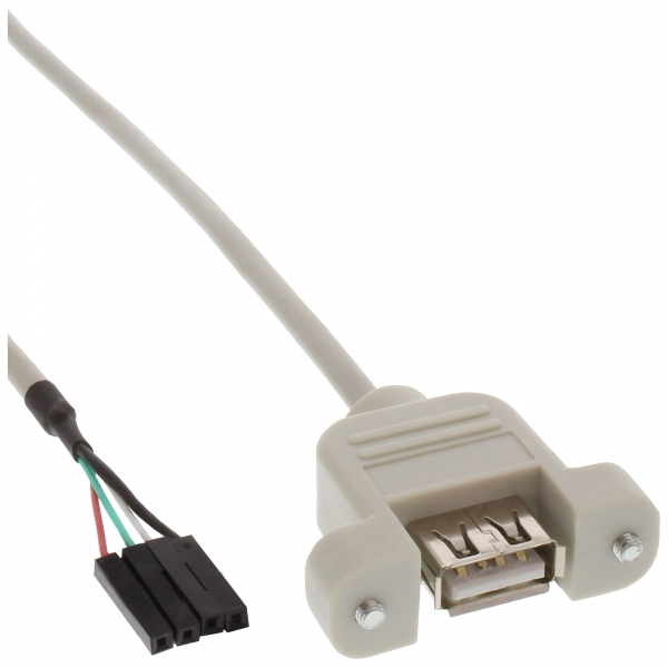 Cavo Di Collegamento Inline Usb 2.0 - Presa A Integrata Per Collegamento A Palo - 0,60 M