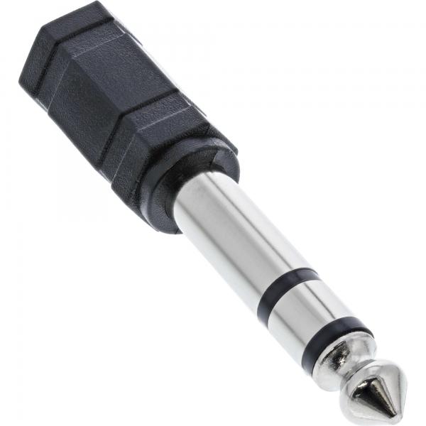 Adattatore Audio Inline: Spina Jack Da 6,3 Mm Su Presa Jack Da 3,5 Mm - Stereo