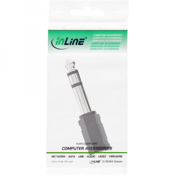 Adattatore Audio Inline: Spina Jack Da 6,3 Mm Su Presa Jack Da 3,5 Mm - Stereo - Image 3
