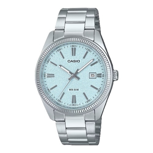 Casio Collection Mod. Date - Light Blue, Matte Dial