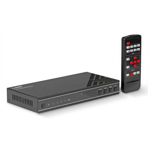 Lindy 38228 Conmutador De Vídeo Hdmi (4x1 Hdmi 4k60 Multiview - Seamless Switch)