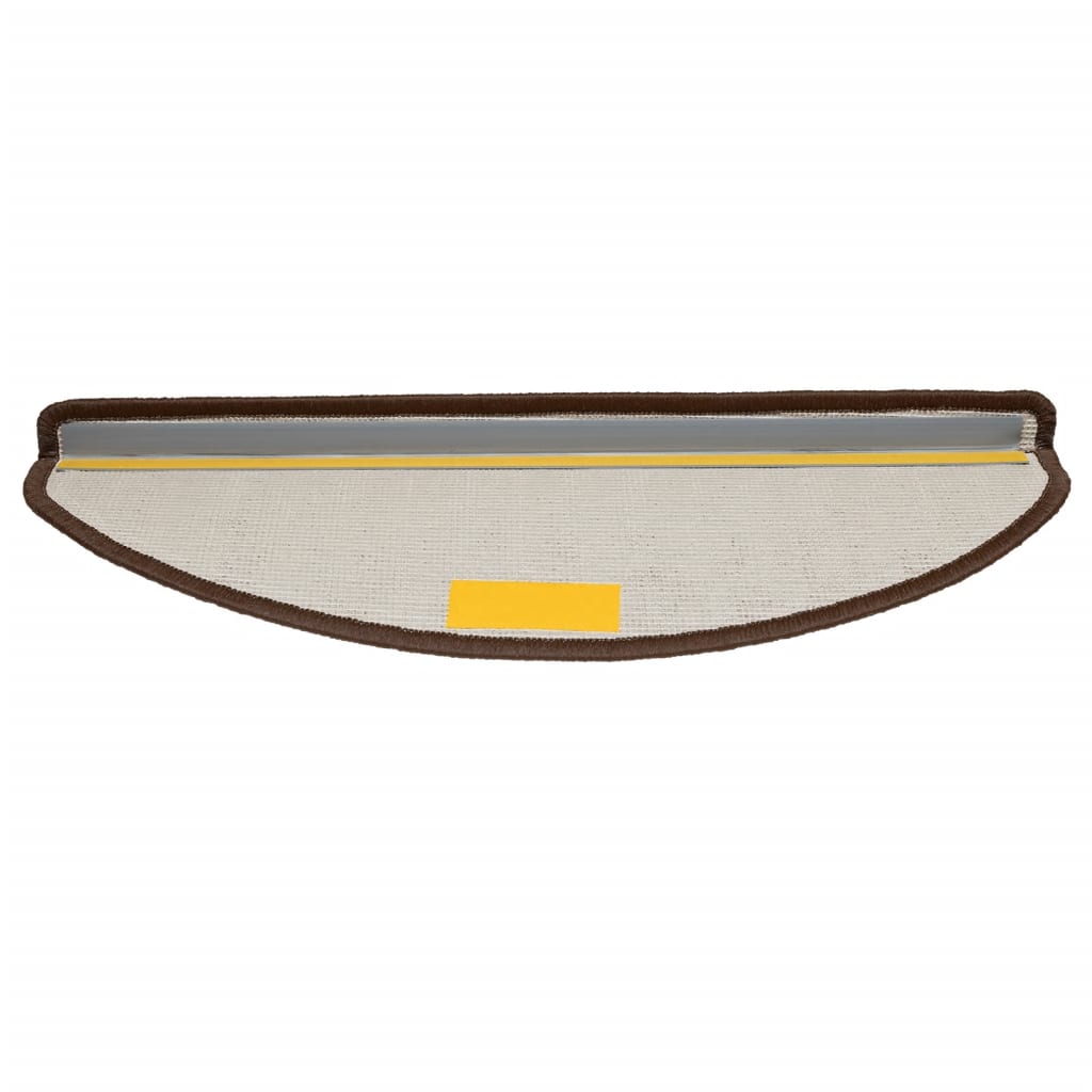 Tappetini Per Scale 15 Pz 65x21x4 Cm Marrone Semicircolari Grandi - Image 4