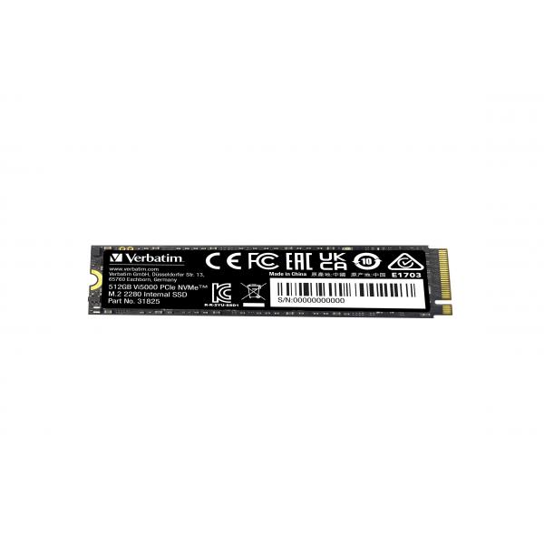 Verbatim Vi5000 512 Gb M.2 Pci Express 4.0 Nvme 3d Nand (512gb Verbatim Vi5000 Pcie Gen 4.0 Nvme M.2 Ssd) - Image 3