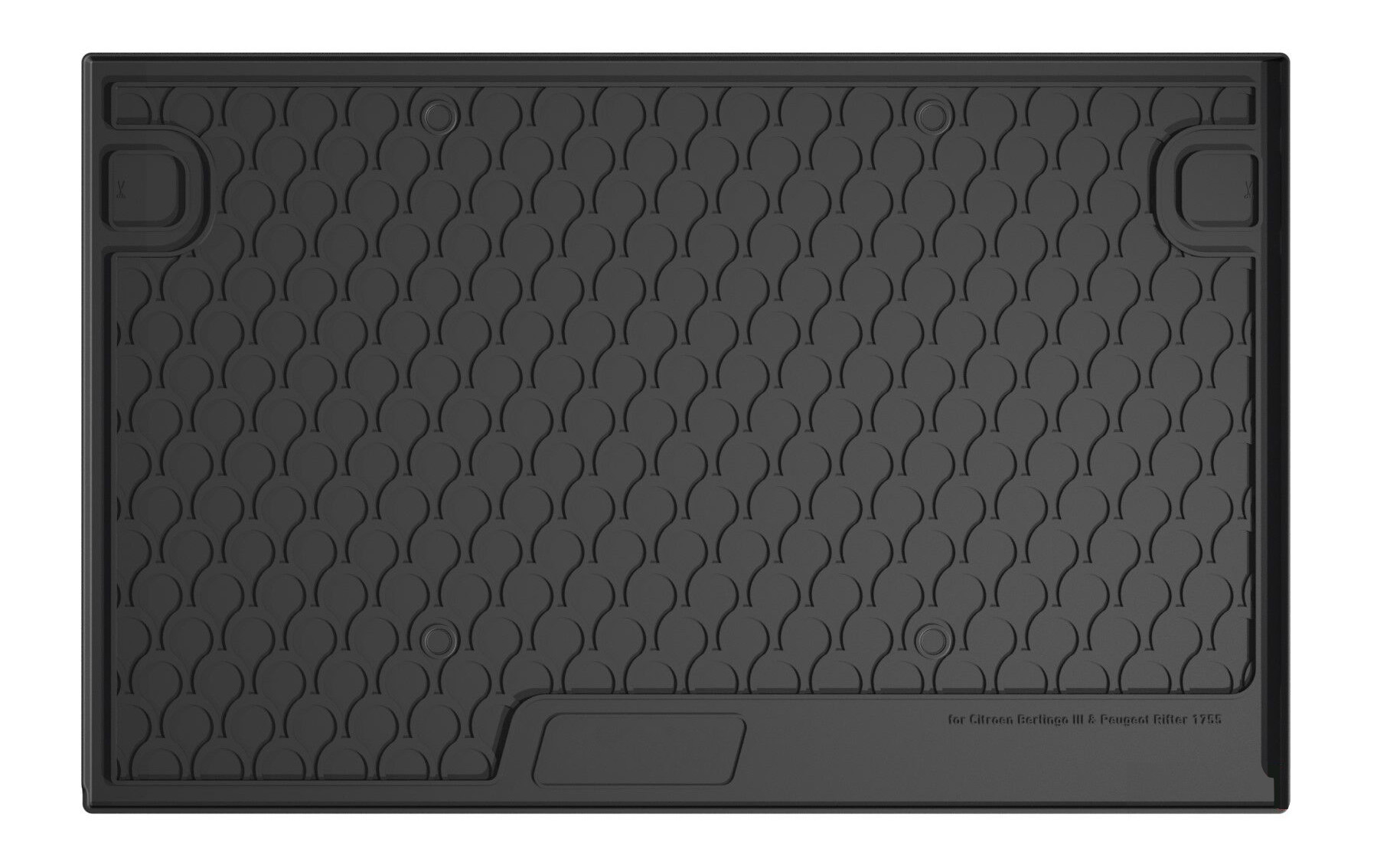 Vasca Baule Su Misura In Gomma Sintetica - Compatibile Per  Citroen Berlingo M (09/18>01/22) Manuale -  Fiat Doblò 5p (08/22>) Manuale -  Opel Combo