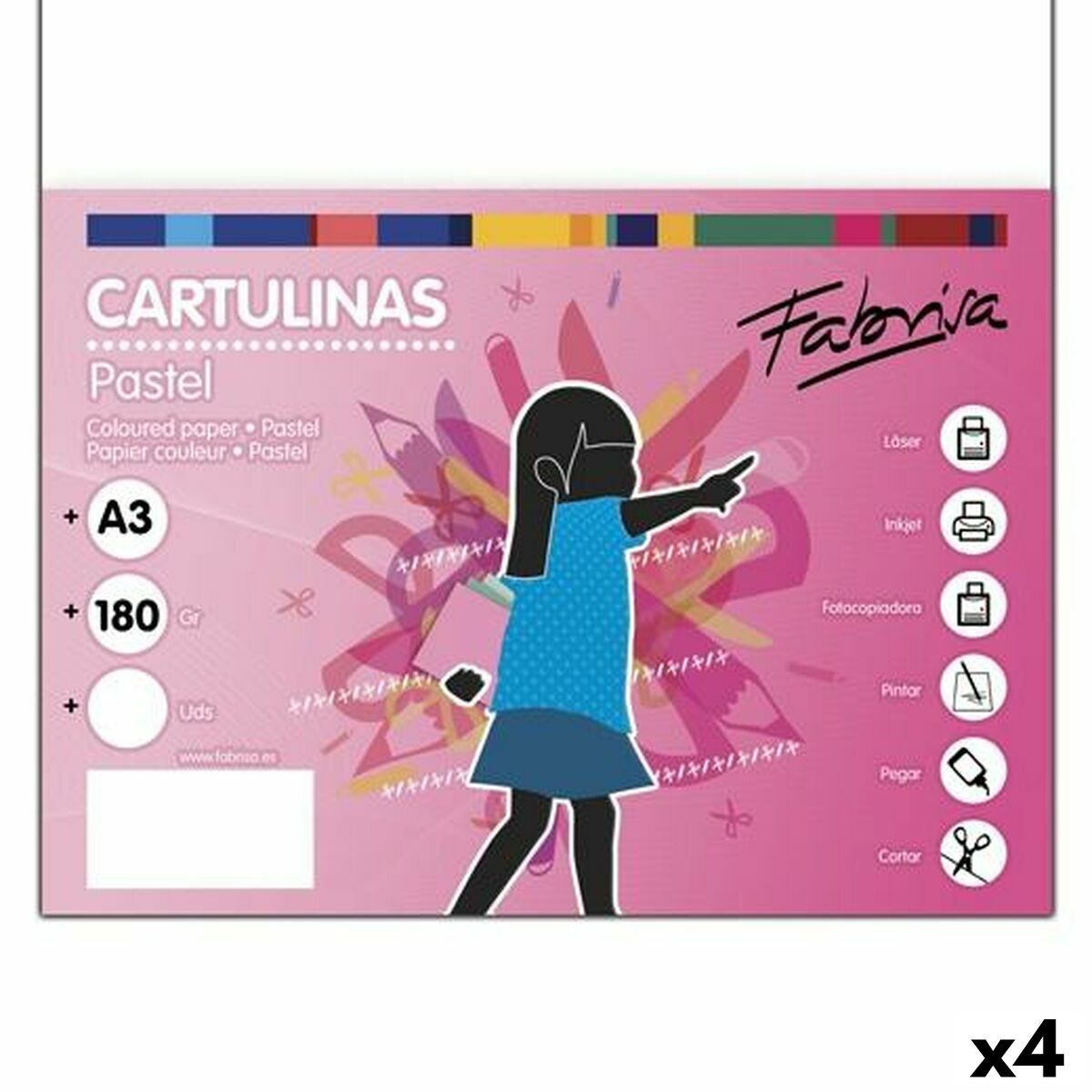Cartoncini Fabrisa Bianco (4 Unità)
