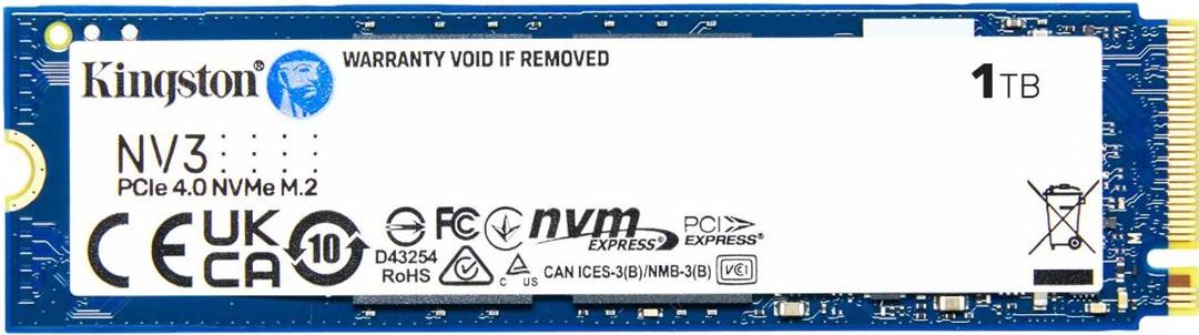 Kingston Nv3 - Ssd - 1tb - Intern - M.2 2280 - Pcie 4,0 X4 (nvme) (snv3s/1000g)