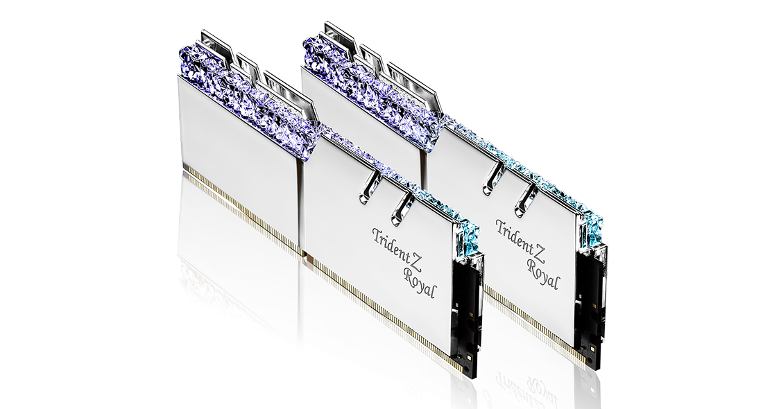 G.skill Trident Z Royal Series - Ddr4 - 32 Gb: 2 X 16 Gb - Dimm 288-Pin - 3600 Mhz / Pc4-28800 - Cl16 - 1.35 V - Ungepuffert - NoN-Ecc - Silber (f4-3