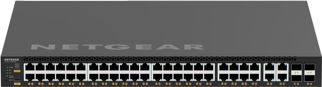 Netgear M4350-44m4x4v - Switch - L3 - Managed - 44 X 100/1000/2,5g (poe++) + 4 X 100/1000/2,5/5/10g (poe++) + 4 X 25 Gigabit Sfp28 - Luftstrom Von vo