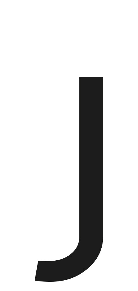 SpelL-It, Caratteri Alfanumerici Adesivi 60x30 Mm - J