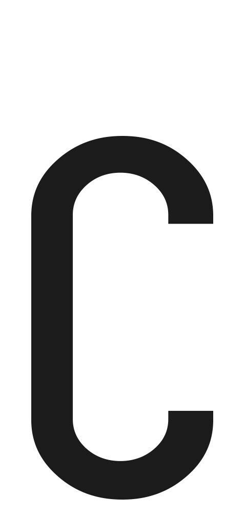 SpelL-It, Caratteri Alfanumerici Adesivi 60x30 Mm - C