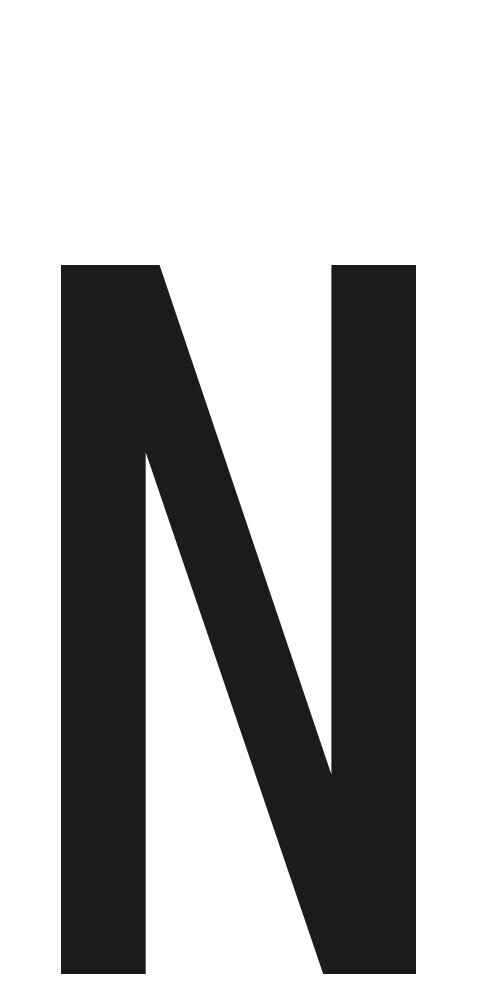 SpelL-It, Caratteri Alfanumerici Adesivi 60x30 Mm - N