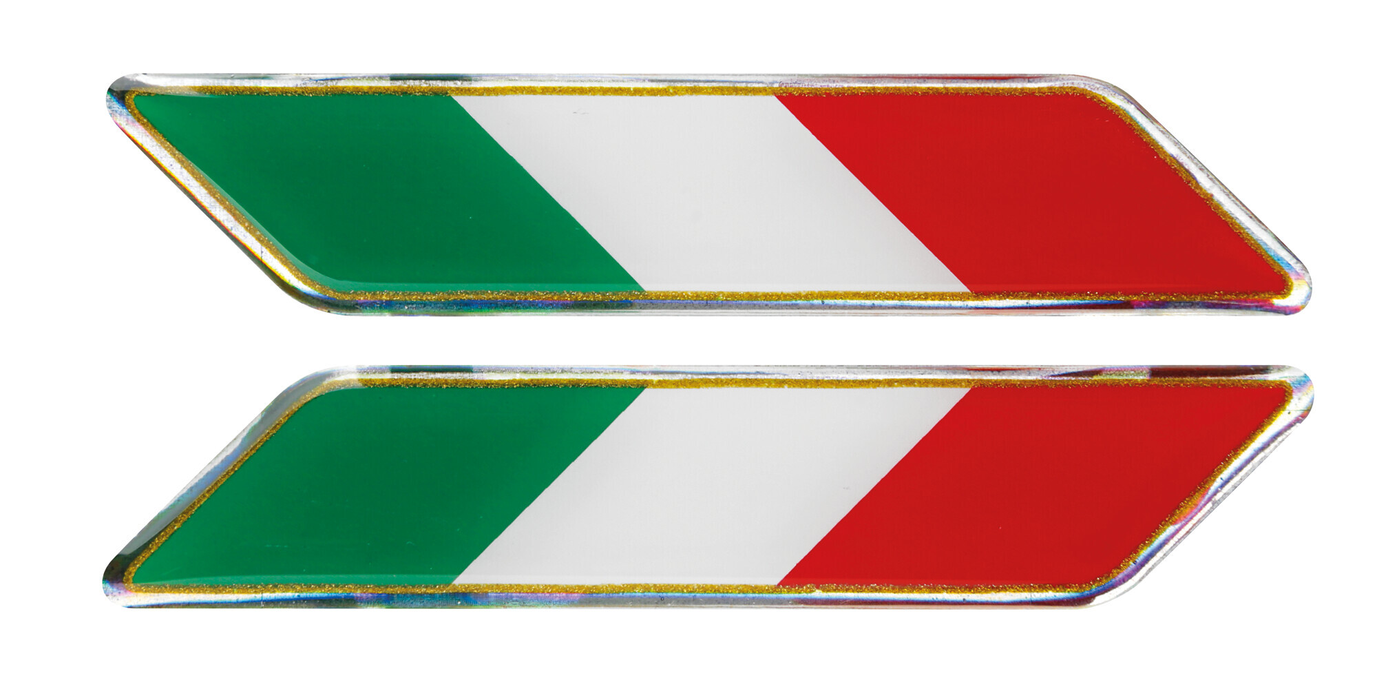 Sticky 3d - Tricolore Italia Corto Diagonale, 2 Pz - 88x16 mm
