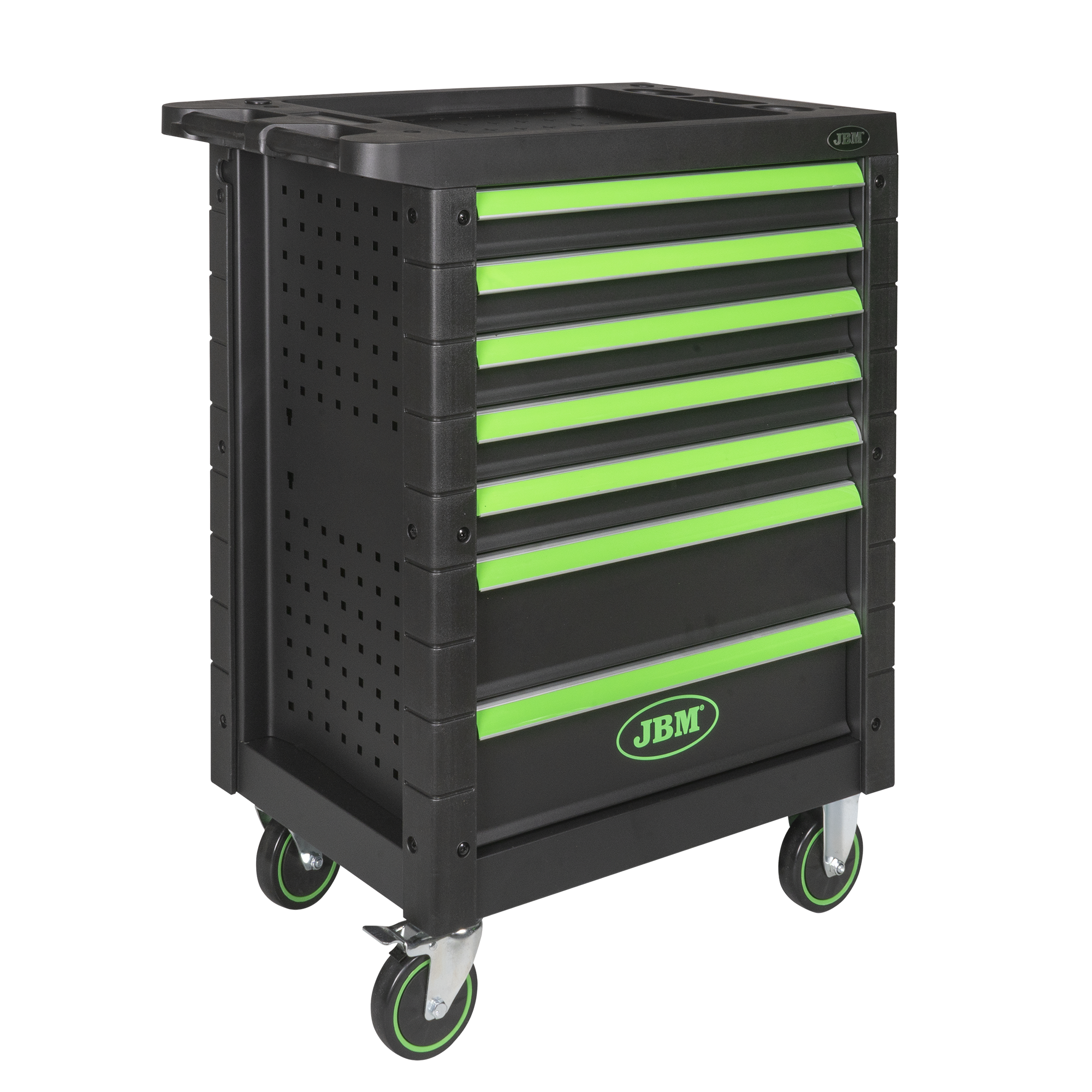 Carrello A 7 Cassetti Senza Utensili - Verde