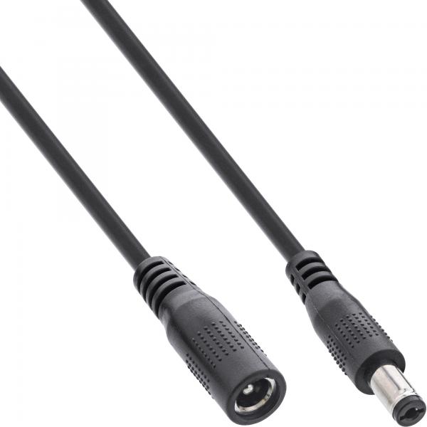 Inline Verlängerungskabel - Dc Stecker 5,5x2,1mm - Schwarz - 3m
