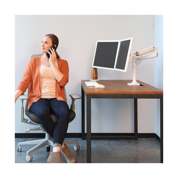 Ergotron Lx - Befestigungskit (spannbefestigung Für Tisch, Stange, 2 Gelenkarme, 2 Erweiterungsklammern) - Für 2 LcD-Displays - Aluminium, Stahl - we - Image 4