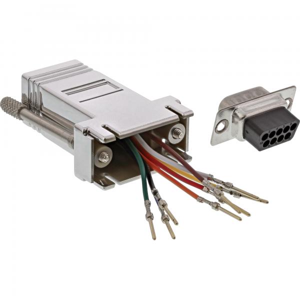 Adattatore Inline - Spina Sub D A 9 Poli Su Presa Rj45 - Metallizzato
