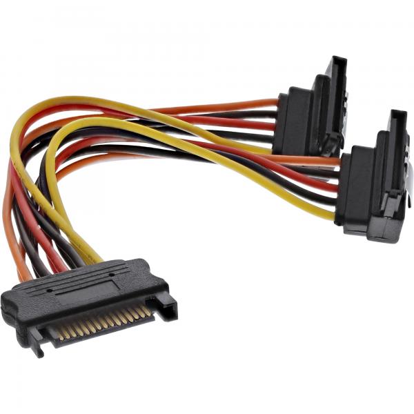 Cavo Di Alimentazione Sata Inline A Y. - Sata Bu/2x Sata St Peso - Con Cinghie Di Sicurezza - 0,15 M