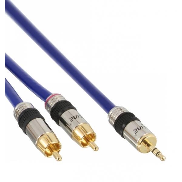Cavo Rca/jack Inline - Premium - 2 Connettori Rca Su Jack Da 3,5 Mm - 15 M