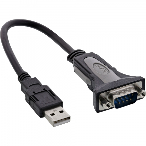 Inline Usb 2.0 Zu Seriell Adapterkabel - Usb A An 9pol Sub D Stecker - 0,25m