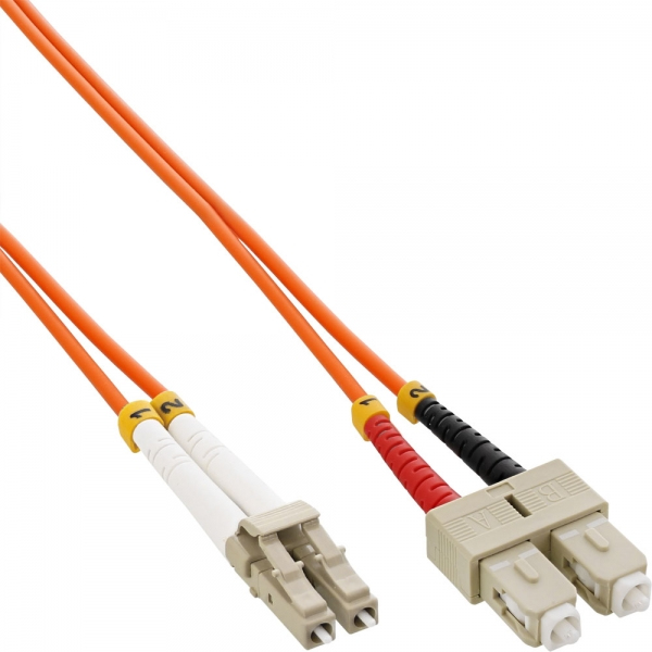 Cavo Duplex In Fibra Ottica Inline - Lc/sc - 50/125 µm - Om2 - 25 M
